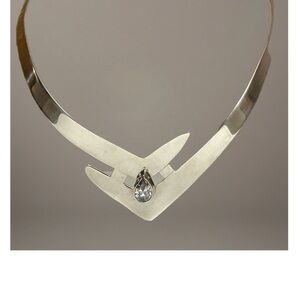 Vintage Taxco Modernist Sterling Silver Choker